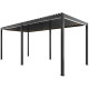 Pergola bioclimatica autoportante motorizzata in alluminio antracite, 3x5,8 m - con telecomando - X-METAL