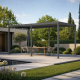 Pergola bioclimatica autoportante motorizzata in alluminio antracite, 3x5,8 m - con telecomando - X-METAL