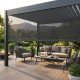 Tenda laterale motorizzata color antracite da 270 cm per pergola bioclimatica in alluminio X-METAL