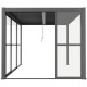 Pannelli scorrevoli in policarbonato trasparente da 3 mm per lato di una pergola da 3 m - X-METAL