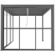 Pannelli scorrevoli in policarbonato trasparente da 3 mm per lato di una pergola da 3 m - X-METAL