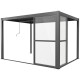 Pannelli scorrevoli in policarbonato trasparente da 3 mm per lato di una pergola da 3 m - X-METAL