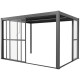 Pannelli scorrevoli in policarbonato trasparente da 3 mm per lato di una pergola da 3 m - X-METAL