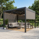 Tenda laterale motorizzata color antracite 370 cm per pergola bioclimatica - X-METAL