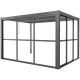 Pannelli scorrevoli in policarbonato trasparente da 3 mm per lato di una pergola da 4 m - X-METAL