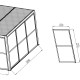Pannelli scorrevoli in policarbonato trasparente da 3 mm per lato di una pergola da 4 m - X-METAL