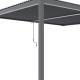 Pergola bioclimatica in alluminio color antracite, 3x3 m, H250 cm - X-METAL