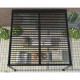 Pergola bioclimatica in alluminio color antracite, 3x3 m, H250 cm - X-METAL