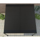 Pergola bioclimatica in alluminio color antracite, 3x3 m, H250 cm - X-METAL