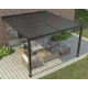 Pergola bioclimatica in alluminio color antracite, 3x3 m, H250 cm - X-METAL