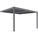 Pergola bioclimatica in alluminio color antracite, 3x3 m, H250 cm - X-METAL