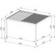 Pergola bioclimatica in alluminio color antracite, 4x3 m, H250 cm - X-METAL