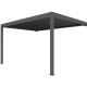 Pergola bioclimatica addossata motorizzata, in alluminio antracite, 3x3 m - X-METAL