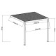 Pergola bioclimatica addossata motorizzata, in alluminio antracite, 3x3 m - X-METAL