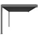 Pergola bioclimatica addossata motorizzata, in alluminio antracite, 4x3 m - X-METAL