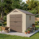 Casetta da giardino Sunlife in HDPE da 7,8 m² color crema e marrone + pavimento - JOBU