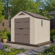 Casetta da giardino Sunlife in HDPE da 7,8 m² color crema e marrone + pavimento - JOBU