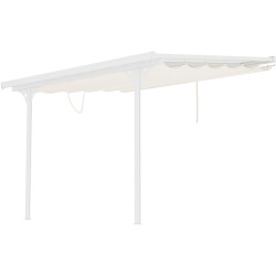 Tenda ombreggiante retrattile beige per pergola 300x315x240/290