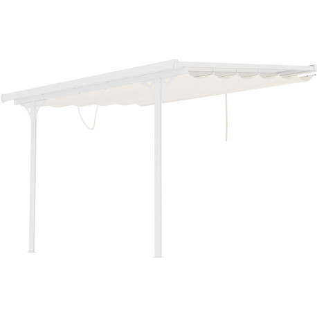 Tenda ombreggiante retrattile beige per pergola 300x315x240/290