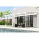 Tenda ombreggiante retrattile beige per pergola 300x556x240/290
