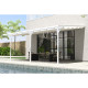 Tenda ombreggiante retrattile beige per pergola 300x556x240/290