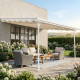 Tenda ombreggiante retrattile beige per pergola 300x436x240/290
