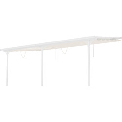 Tenda ombreggiante retrattile beige per pergola 300x617x240/290