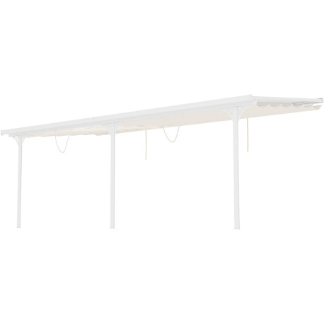 Tenda ombreggiante retrattile beige per pergola 300x617x240/290
