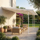 Tenda ombreggiante retrattile beige per pergola 300x556x240/290