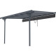 Tenda ombreggiante retrattile color antracite per pergola 3,75x2,55 m - X-METAL