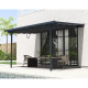 Tenda ombreggiante retrattile color antracite per pergola 3,75x2,55 m - X-METAL
