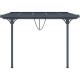 Tenda ombreggiante retrattile color antracite per pergola 300x315x240/290