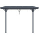 Tenda ombreggiante retrattile color antracite per pergola 300x315x240/290