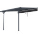 Tenda ombreggiante retrattile color antracite per pergola 300x315x240/290