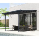 Tenda ombreggiante retrattile color antracite per pergola 300x315x240/290