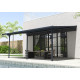 Tenda ombreggiante retrattile color antracite per pergola 300x556x240/290