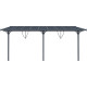 Tenda ombreggiante retrattile color antracite per pergola 300x556x240/290