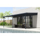 Tenda ombreggiante retrattile color antracite per pergola 300x617x240/290