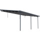 Tenda ombreggiante retrattile color antracite per pergola 300x617x240/290