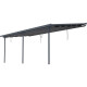 Tenda ombreggiante retrattile color antracite per pergola 300x617x240/290