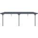 Tenda ombreggiante retrattile color antracite per pergola 300x617x240/290