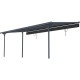 Tenda ombreggiante retrattile color antracite per pergola 300x617x240/290