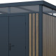 Casetta da giardino in acciaio zincato 0,4mm Woodsteel 4,5m² + kit di ancoraggio - X-METAL