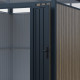 Casetta da giardino in acciaio zincato 0,4mm Woodsteel 4,5m² + kit di ancoraggio - X-METAL