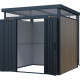 Casetta da giardino in acciaio zincato 0,4mm Woodsteel 4,5m² + kit di ancoraggio - X-METAL