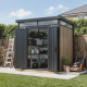 Casetta da giardino in acciaio zincato 0,4mm Woodsteel 4,5m² + kit di ancoraggio - X-METAL