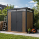 Casetta da giardino in acciaio zincato 0,4mm Woodsteel 4,5m² + kit di ancoraggio - X-METAL