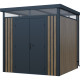 Casetta da giardino in acciaio zincato 0,4mm Woodsteel 4,5m² + kit di ancoraggio - X-METAL