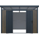 Casetta da giardino in acciaio zincato 0,4mm Woodsteel 8,8m² + kit di ancoraggio - X-METAL