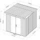 Casetta da giardino in acciaio zincato 0,4mm Woodsteel 4,5m² a tetto monofalda + kit di ancoraggio - X-Metal